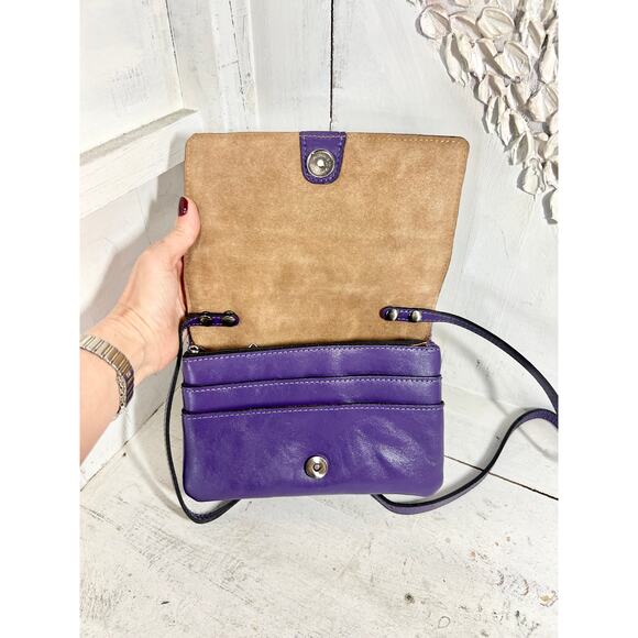 Patricia Nash Penley Raffia Straw Violet Flap Adjustable Crossbody Bag - Picture 11 of 13